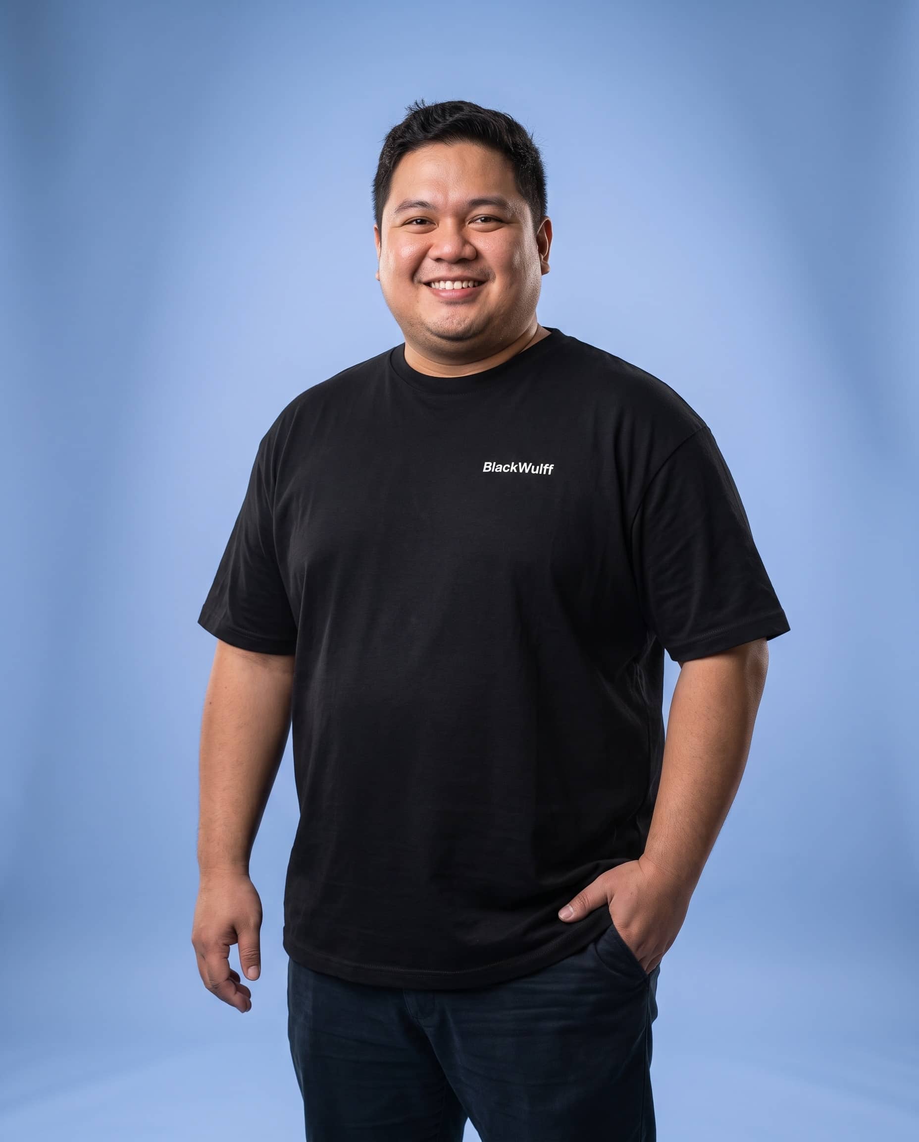 Finance manager standing, smiling